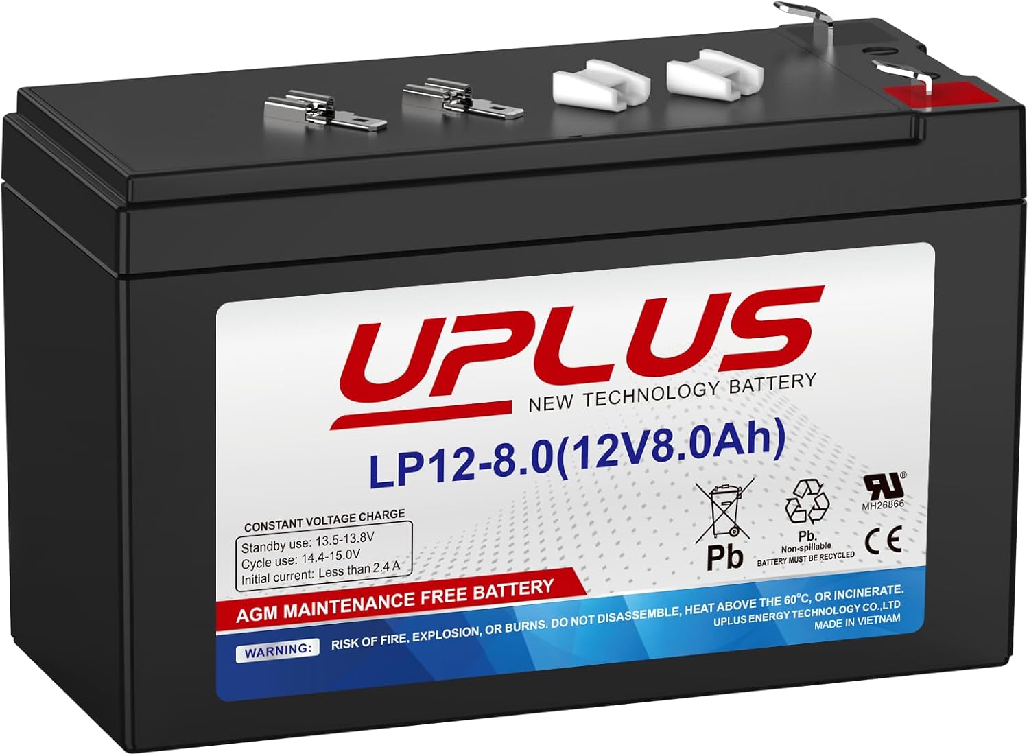 UPLUS 12V 8Ah AGM F1
